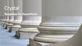  Presentation with university - Beautiful PPT layouts featuring building foundation - detail of classic columns backdrop and a gray colored foreground