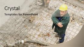  Presentation with foundation - Audience pleasing slides consisting of building foundation - working backdrop and a soft green colored foreground