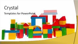  Presentation with building - Cool new presentation theme with ancient roman - saint peter cathedral over tiber backdrop and a light blue colored foreground