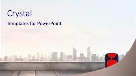  Presentation with road safety to security reduce - Presentation theme consisting of building handbag - red suitcase on road background and a  colored foreground