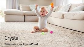  Presentation with floor - PPT theme consisting of building blocks 1 - white toddler boy background and a lemonade colored foreground