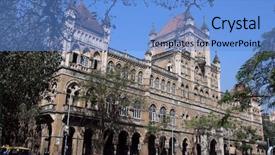  Presentation with india - Cool new PPT theme with building in center of mumbai backdrop and a  colored foreground