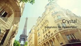  Presentation with paris for birthday - Presentation with building in paris near eiffel background and a soft green colored foreground