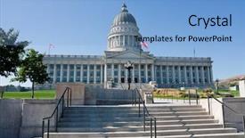  Presentation with salt lake city - PPT theme featuring building in salt lake city background and a light blue colored foreground