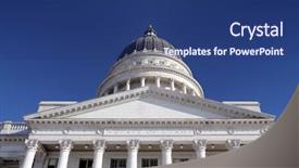  Presentation with salt lake city - Theme consisting of building in salt lake city background and a ocean colored foreground