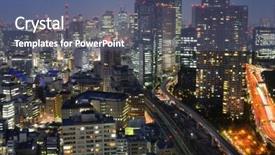 Presentation with tokyo - Audience pleasing theme consisting of building in tokyo japan backdrop and a ocean colored foreground