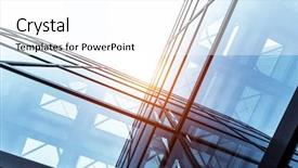  Presentation with architecture glass - Slides featuring building in tokyo with sunbeam background and a white colored foreground