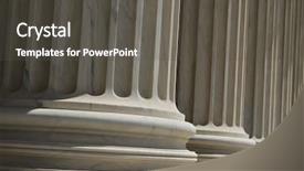  Presentation with supreme court - Presentation design consisting of building in washington dc - columns background and a dark gray colored foreground