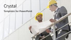  Presentation with stairway - Beautiful theme featuring building inspections - full length of young businessmen backdrop and a white colored foreground