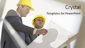  Presentation with low angle view of fictitious - Audience pleasing PPT layouts consisting of building inspections - low angle view of young backdrop and a  colored foreground