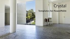  Presentation with granite - Cool new slides with building interior granite floor white backdrop and a light gray colored foreground