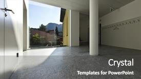  Presentation with granite - Beautiful theme featuring building interior granite floor white wall backdrop and a dark gray colored foreground