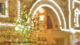  Presentation with electric - Colorful slide set enhanced with building-is-decorated-with-electric backdrop and a gold colored foreground