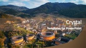  Presentation with unique temples - Audience pleasing presentation consisting of building is the unique dwelling backdrop and a  colored foreground