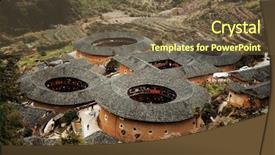  Presentation with building - PPT theme featuring building is the unique dwelling background and a  colored foreground