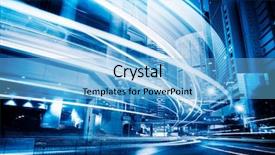  Presentation with hong kong - Amazing slides having building lighting - light trails in the downtown backdrop and a light blue colored foreground