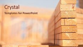  Presentation with lumber - Slides enhanced with building lumber at construction background and a lemonade colored foreground