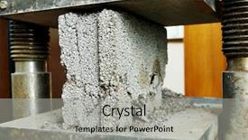  Presentation with material concrete - Beautiful PPT theme featuring building material - checking of concrete quality backdrop and a light gray colored foreground