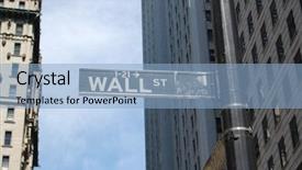  Presentation with wall street stock - Presentation design enhanced with building meltdown - wall street sign manhattan new background and a light blue colored foreground