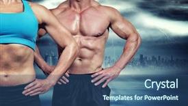  Presentation with tornado - PPT layouts with building men - midsection of muscular woman background and a ocean colored foreground