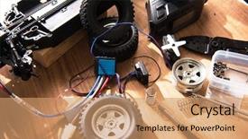  Presentation with wooden lighting - Presentation having building model cars radio control background and a coral colored foreground