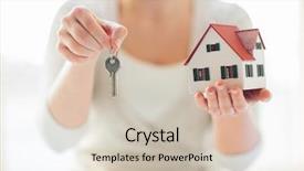  Presentation with mortgage - Slides having building mortgage real estate background and a soft green colored foreground