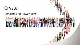  Presentation with wedding invitation icon - Colorful presentation theme enhanced with building move - arrow icon direction backdrop and a white colored foreground