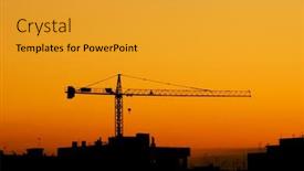  Presentation with apartments - Presentation theme with building new apartments background and a gold colored foreground