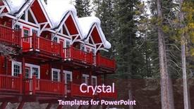  Presentation with pine trees - Presentation consisting of abstract back ground with more color blue orange background and a white colored foreground