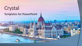  Presentation with hungary - Colorful slide deck enhanced with building of hungarian parliament backdrop and a lemonade colored foreground