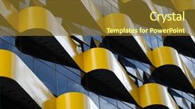  Presentation with building information modeling - Presentation theme having building of offices with balcony background and a  colored foreground