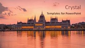  Presentation with hungary - Audience pleasing slide deck consisting of building-of-the-parliament backdrop and a coral colored foreground