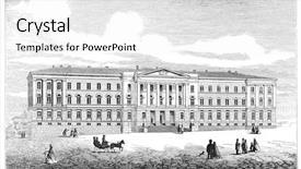  Presentation with university building - Theme enhanced with building of university of helsinki background and a white colored foreground
