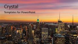  Presentation with empire state building - Colorful presentation enhanced with building on september 6 2013 backdrop and a coral colored foreground