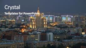  Presentation with stalin - Cool new slide set with building on square kudrinskaya stalin backdrop and a ocean colored foreground