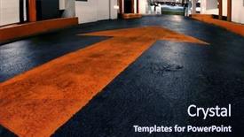  Presentation with orange - PPT layouts featuring building parking lot - photo of garage with painted background and a wine colored foreground