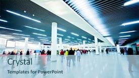  Presentation with shanghai - Slide set featuring building people - passenger in the shanghai pudong background and a light blue colored foreground