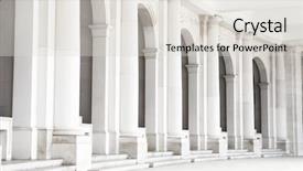  Presentation with ancient greek - Theme featuring ancient greek monument - picture of a part background and a light gray colored foreground