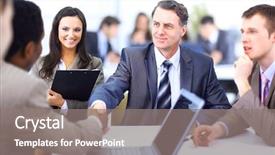  Presentation with shaking hands - Beautiful slides featuring building professionalism - business people shaking hands finishing backdrop and a gray colored foreground