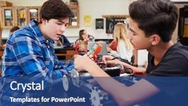  Presentation with robotic vehicle - Audience pleasing presentation design consisting of building robotic vehicle in science backdrop and a ocean colored foreground