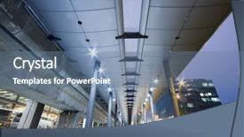  Presentation with building security - Colorful slide set enhanced with building security - perspective of the passage backdrop and a ocean colored foreground