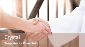  Presentation with patient and doctor - PPT layouts enhanced with building service - closeup of a doctor background and a coral colored foreground