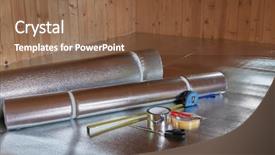  Presentation with thermal insulation - Colorful presentation design enhanced with building stages - covering thermal insulation backdrop and a tawny brown colored foreground