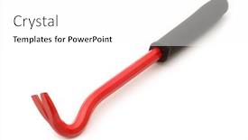  Presentation with building - Presentation theme featuring building-tool-on-white-background background and a white colored foreground