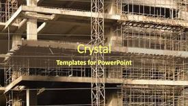  Presentation with building construction water supply - Audience pleasing theme consisting of monarchy butterfly on orange flower backdrop and a tawny brown colored foreground.