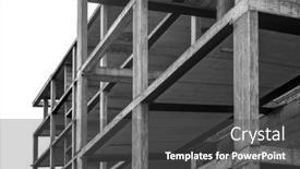  Presentation with concrete construction - Amazing PPT layouts having building-under-construction-reinforced-concrete backdrop and a dark gray colored foreground