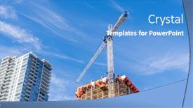  Presentation with under construction - Theme with building-under-construction-the-site background and a teal colored foreground