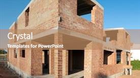  Presentation with under construction - Slide deck with building under construction background and a coral colored foreground