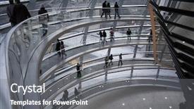  Presentation with way - Amazing theme having bundestag - passage way up backdrop and a gray colored foreground