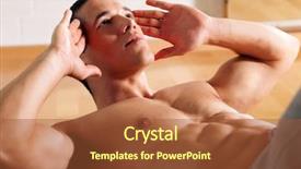  Presentation with bodybuilding - Colorful slides enhanced with gym as bodybuilding exercise backdrop and a red colored foreground